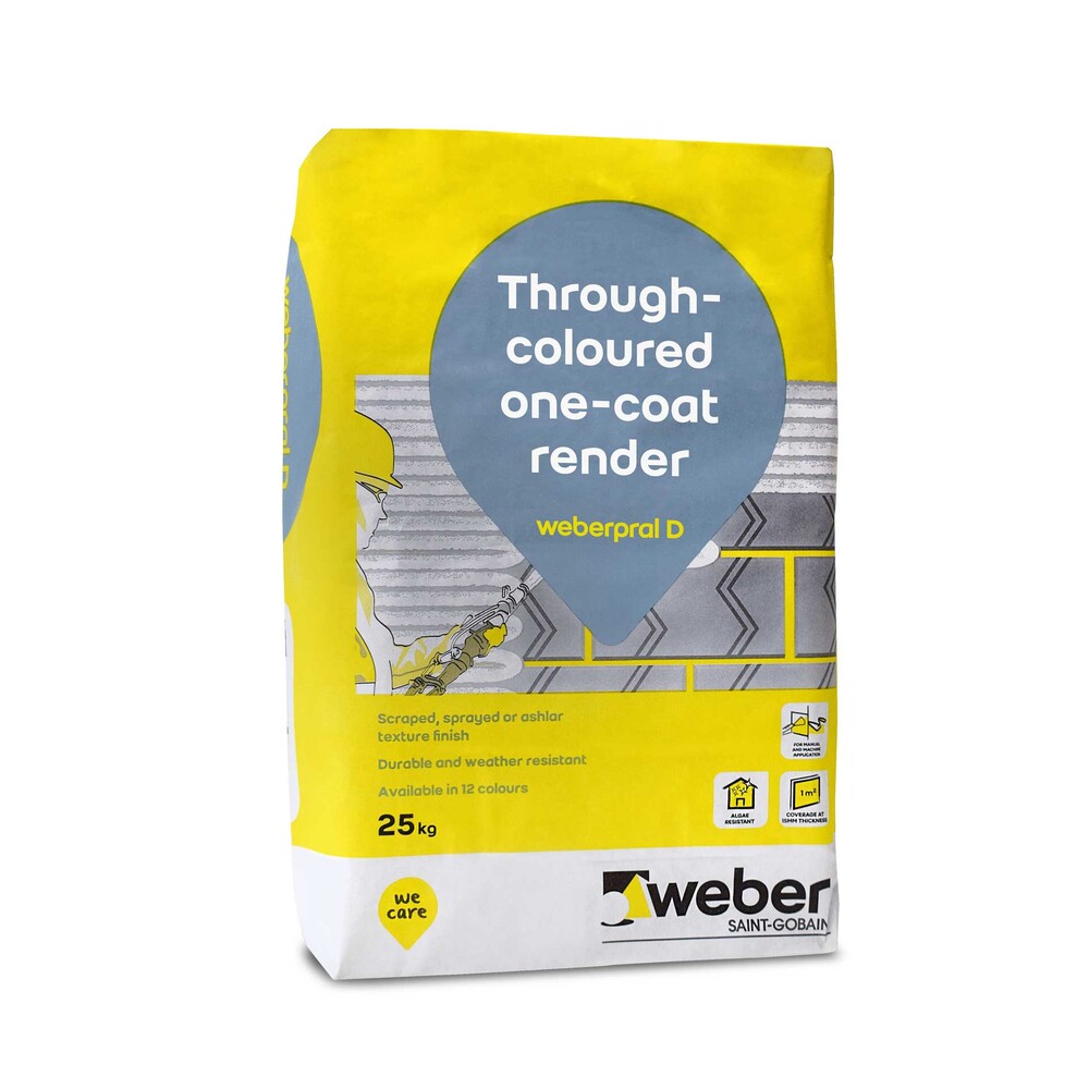 weberpral D – Through-colour monocouche render by Weber, available in Ireland weberpral D – Through-colour monocouche render by Weber, available in Ireland